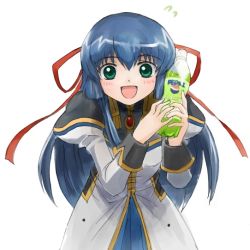 Rule 34 | 00s, 1girl, :d, blue eyes, blue hair, bottle, galaxy angel, karasuma chitose, looking at viewer, matching hair/eyes, nyama, open mouth, pepsi, pepsi shiso, product placement, smile, soda, solo