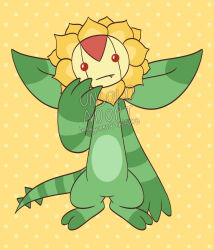 digimon digimon_(creature) flower highres leaf original petals sunflower sunflowmon tail