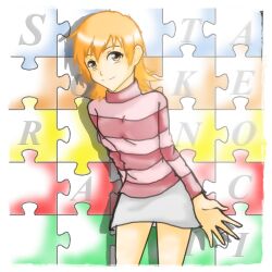 Rule 34 | 1girl, digimon, female focus, orange hair, short hair, smile, solo, takenouchi sora