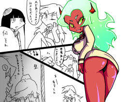 Rule 34 | 10s, ass, colored skin, fang, horns, nabe (ingenmame), panties, panty &amp; stocking with garterbelt, panty (psg), red skin, scanty (psg), smile, stocking (psg), underwear