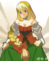 Rule 34 | 1girl, character request, dress, lowres, saga, saga frontier 2, solo, source request