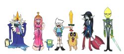 Rule 34 | + +, 2girls, 3boys, :d, adventure time, angry, animal hood, ankle boots, arms up, axe, backpack, bag, bandaid, bare shoulders, barefoot, bass guitar, beard, bird, black eyes, black sclera, blouse, blue eyes, blue shirt, blush stickers, bmo, boots, bracelet, clenched teeth, collar, colored sclera, colored skin, crown, denim, dog, dress, earl of lemongrab, earrings, facial hair, finn the human, food, fruit, game console, gashi-gashi, gem, grey skin, grin, gunter (adventure time), hair over one eye, hand grab, hand on own hip, handheld game console, high heels, highres, holding, holding hands, hood, ice king, instrument, jake, jake the dog, jeans, jewelry, knee boots, leg lift, lemon, lineup, long hair, long pointy ears, looking at viewer, marceline abadeer, multiple boys, multiple girls, necklace, open mouth, outstretched arms, pants, penguin, pink dress, pink skin, pointy ears, princess bonnibel bubblegum, red eyes, ring, robe, robot, sharp teeth, shirt, shorts, simple background, size difference, smile, smirk, sword, symbol-shaped pupils, t-shirt, tank top, tears, teeth, tiara, tongue, tongue out, uniform, vampire, very long hair, weapon, white background, white eyes, white hair
