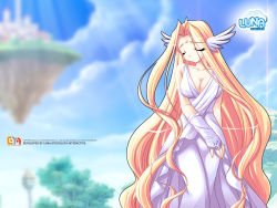 Rule 34 | 1girl, blonde hair, character request, closed eyes, emily (pure dream), eya interactive, long hair, luna online, solo, tagme, very long hair