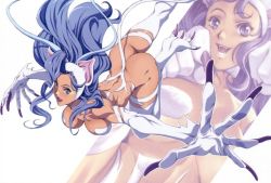 Rule 34 | 1girl, abs, animal ears, animal hands, ass, blue eyes, blue hair, breasts, capcom, cat ears, cat paws, cat tail, felicia (vampire), fingernails, fur, homare (fool&#039;s art), jumping, large breasts, long hair, matching hair/eyes, muscular, nail, open mouth, slit pupils, solo, tail, toned, vampire (game)