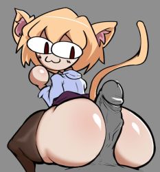 Rule 34 | artist request, ass, cat, huge ass, melty blood, neco-arc, penis, source request, tagme, tail, tsukihime, uncensored