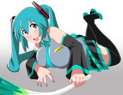 Rule 34 | 1girl, absurdly long hair, absurdres, anniversary, aqua eyes, aqua hair, artist name, artist request, bare shoulders, black footwear, black legwear, black skirt, blue eyes, blue hair, blue nail polish, blue nails, blue neckwear, breasts, collared shirt, doki2sdale, female focus, grey shirt, hatsune miku, highres, holding food, holding spring onion, holding vegetable, ievan polkka (vocaloid), large breasts, legs up, long hair, nail, nail polish, shirt, short sleeves, skirt, solo, spring onion, twintails, vegetable, very long hair, vocaloid, white background