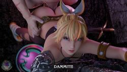 Rule 34 | 1boy, 1girl, 3d, animated, ass, audible speech, bent over, blonde hair, blue eyes, breasts, cassandra alexandra, cinderdryadva, cum, cum in pussy, cumdrip, ejaculation, english audio, english text, geralt of rivia, hetero, highres, interior, looking at viewer, maiden masher, medium breasts, nipples, penis, pumping, rape, sex, sex from behind, shield, soul calibur, sound, standing, subtitled, sword, testicles, video, weapon