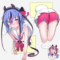 Rule 34 | + +, 2others, ?, black hair, blue hair, blush, blush stickers, braid, braided ponytail, chibi, chibi inset, collarbone, commentary request, cropped legs, culottes, dress, grey background, gynoid talk, hair flaps, hikimayu, horn hairband, long hair, looking at viewer, low twintails, meika hime, meika mikoto, multicolored hair, multiple others, multiple views, neck ribbon, open mouth, pink eyes, pink hair, pink shorts, red ribbon, ribbon, sailor collar, sailor dress, short dress, short shorts, shorts, shorts under dress, siblings, sleeveless, sleeveless dress, smile, speech bubble, spoken question mark, streaked hair, sukenoota, thigh gap, through wall, translation request, twintails, vocaloid, white dress, white sailor collar