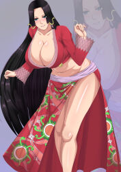 Rule 34 | 1girl, absurdres, boa hancock, breasts, cleavage, highres, huge breasts, one piece