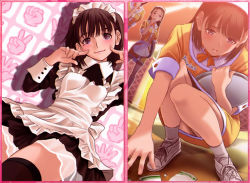 Rule 34 | 3girls, anegasaki nene, highres, love plus, maid, mino tarou, multiple girls, official art, tagme, waitress