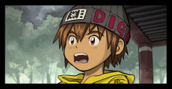 Rule 34 | 1boy, digimon, digimon world, hat, highres, male focus, mameo (digimon), open mouth, solo