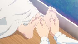 Rule 34 | 2girls, aharen-san wa hakarenai, aharen reina, animated, anime screenshot, barefoot, feet, foot massage, highres, multiple girls, soles, tagme, video