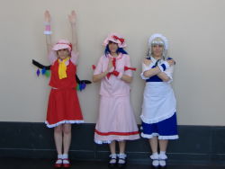 Rule 34 | cosplay, female focus, flandre scarlet, izayoi sakuya, photo (medium), ran ran ru, remilia scarlet, touhou