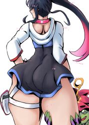 Rule 34 | 2girls, absurdres, ass, charge sol, digimon, highres, looking at another, multiple girls, palmon, sharp teeth, shiki (digimon world -next 0rder-), smile, teeth, thick thighs, thighs