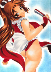 Rule 34 | ass, hand fan, highres, japanese clothes, shiranui mai, smile, snk, the king of fighters