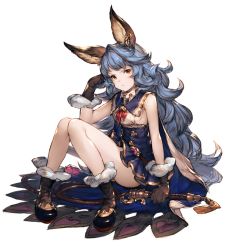 Rule 34 | 10s, 1girl, animal ears, blue hair, blush, boots, breasts, brown eyes, rabbit ears, cape, cat ears, earrings, erune, ferry (granblue fantasy), full body, gloves, granblue fantasy, highres, jewelry, junwool, long hair, looking at viewer, orange eyes, sideboob, simple background, skirt, sleeveless, small breasts, solo, very long hair, whip, white background