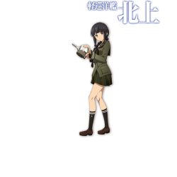 Rule 34 | 10s, 1girl, black eyes, black hair, braid, character name, full body, hair over shoulder, highres, kantai collection, kitakami (kancolle), kneehighs, long hair, looking at viewer, neckerchief, official art, open mouth, pleated skirt, school uniform, serafuku, shoes, single braid, skirt, socks, solo, transparent background, turret