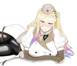 Rule 34 | 1girl, a-91 (girls frontine), girls&#039; frontline, highres, lying, solo, sumi ojie, white background