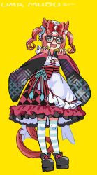 Rule 34 | + +, agnes digital (umamusume), alternate costume, animal ears, bespectacled, blush, bow, enmaided, full body, glasses, hair bow, hair ornament, highres, horse ears, horse girl, horse tail, kingin, long sleeves, looking at viewer, maid, medium hair, open mouth, ribbon, saliva, shoes, simple background, standing, tail, thighhighs, umamusume