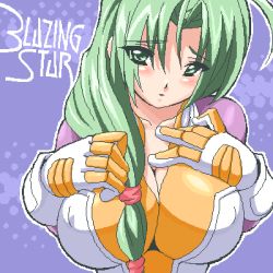 Rule 34 | blazing star, bodysuit, green hair, lowres, snk, yamazaki naomi