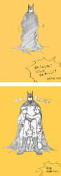 Rule 34 | 5boys, batman, batman (series), belt, boots, brothers, bruce wayne, cape, color background, comic, damian wayne, dc comics, dick grayson, family, father and son, hug, jacket, jason todd, laughing, male focus, mask, monochrome, multiple boys, nightwing, red hood (dc), red robin, robin (dc), siblings, sketch, smile, squatting, tim drake