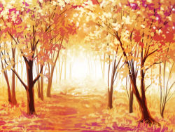 Rule 34 | aoha (twintail), autumn, autumn leaves, no humans, scenery, tree