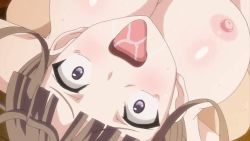 Rule 34 | 1girl, ahegao, animated, animated gif, bdsm, black thighhighs, blunt bangs, bouncing breasts, breasts, brown hair, clockup, constricted pupils, euphoria (clockup), implied sex, large breasts, looking at viewer, manaka nemu, nipples, nude, purple eyes, rape, saliva, short hair, slave, stitched, thighhighs, third-party edit, tongue, tongue out