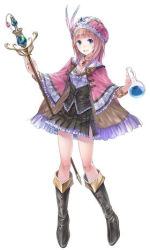 Rule 34 | 1girl, atelier (series), atelier totori, female focus, full body, hat, lowres, rororina fryxell, solo, staff, witch