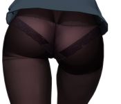 Rule 34 | 1girl, 3d, animated, ass, ass focus, black panties, blendy, cameltoe, close-up, hip focus, lace, lace panties, looping animation, melty blood, panties, panties under pantyhose, pantyhose, simple background, solo, thigh gap, thighs, tohno akiha, tsukihime, type-moon, underwear, video, walking, white background