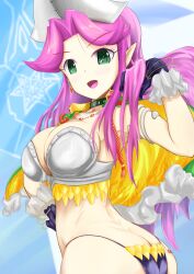 Rule 34 | 1girl, alternate costume, angela (seiken densetsu 3), armor, artist request, ass, back, bikini, bikini armor, black choker, black gloves, bracelet, breasts, butt crack, cape, choker, cleavage, earrings, female focus, fur trim, gloves, green eyes, hair flip, hair intakes, hand on own hip, headgear, highres, huge ass, jewelry, large breasts, long hair, looking at viewer, magus (seiken densetsu 3), necklace, official alternate costume, open mouth, pointy ears, purple hair, revealing clothes, seiken densetsu, seiken densetsu 3, sidelocks, smile, solo, square enix, standing, string bikini, tongue, twisted torso, very long hair