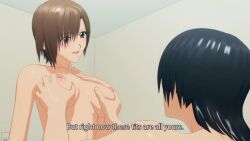 Rule 34 | 1boy, 1girl, animated, breast sucking, breasts, completely nude, handjob, licking, licking nipple, nipple stimulation, nude, sf the animation, sitting, sound, subtitled, tagme, video