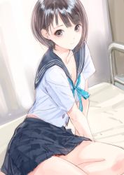 Rule 34 | 1girl, blue reflection, blue reflection (series), official art, on bed, shirai hinako, tagme