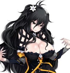 Rule 34 | 1girl, black hair, breasts, cleavage, dress, female focus, fubuki (senran kagura), large breasts, long hair, senran kagura, twintails