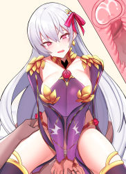 Rule 34 | 1boy, 1girl, absurdres, armlet, armor, bikini armor, blush, bracelet, breasts, clothed female nude male, clothed sex, collar, cowgirl position, cross-section, cum, detached sleeves, dress, earrings, ejaculation, fate/grand order, fate (series), girl on top, hair ribbon, heart, heart-shaped pupils, hetero, highres, internal cumshot, jewelry, kama (fate), kama (second ascension) (fate), large breasts, long hair, looking at viewer, metal collar, nude, open mouth, pelvic curtain, penis, purple dress, purple sleeves, purple thighhighs, pussy, red eyes, ribbon, ring, rur4885, sex, sideboob, silver hair, spread legs, straddling, symbol-shaped pupils, tears, thighhighs, thighlet, thighs, vaginal, wavy mouth