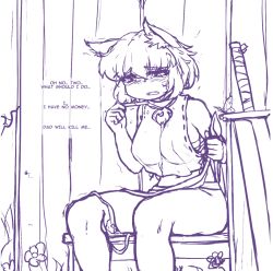 Rule 34 | 1girl, animal ears, blush, breasts, bug, butterfly, dog ears, english text, fang, hater (hatater), implied pregnancy, insect, inubashiri momiji, large breasts, monochrome, pregnancy test, pregnant, purple theme, simple background, sitting, solo, stomach, touhou, wolf ears