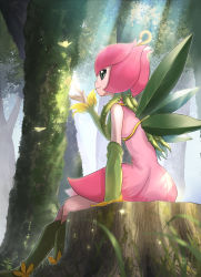 Rule 34 | 1girl, digimon, digimon (creature), fairy, flower, from side, highres, lilimon, petals, plant, solo