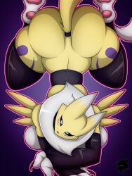 Rule 34 | absurdres, ass, breasts, digimon, digimon (creature), fluffy, fox girl, fox tail, furry, furry female, highres, renamon, tail