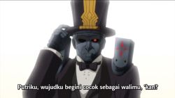 Rule 34 | 1boy, bow, bowtie, carnival phantasm, charles babbage (fate), fate/grand carnival, fate/grand order, fate (series), formal, hand up, hat, mecha, no humans, old, old man, one-eyed, robot, screencap