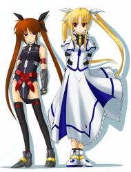 Rule 34 | cosplay, costume switch, fate testarossa, fate testarossa (true sonic form), long hair, lyrical nanoha, mahou shoujo lyrical nanoha, mahou shoujo lyrical nanoha strikers, takamachi nanoha, takamachi nanoha (exceed mode), thighhighs, twintails, very long hair