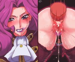 Rule 34 | 1girl, anal, anus, ass, bent over, blue eyes, blush, clenched teeth, clitoris, code geass, colored pubic hair, cornelia li britannia, cum, cum in ass, cumdrip, disembodied penis, embarrassed, eyebrows, eyeshadow, from behind, hetero, highres, legs, legs apart, lipstick, lipstick smear, long hair, looking at viewer, makeup, messy, multiple views, no panties, penis, pink hair, pubic hair, purple lips, purple lips, pussy, pussy juice, randomboobguy, rape, runny makeup, sex, signature, solo focus, tears, teeth, thighs, torn clothes, uncensored, uniform, wet