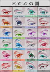 Rule 34 | 6+others, absurdres, alexandrite (houseki no kuni), amethyst (houseki no kuni), antarcticite, aqua eyes, benitoite (houseki no kuni), blue eyes, bort, character name, chart, cinnabar (houseki no kuni), colored eyelashes, diamond (houseki no kuni), euclase (houseki no kuni), eye focus, eyelashes, goshenite (houseki no kuni), green eyes, grey eyes, hemimorphite (houseki no kuni), higashi mendako, highres, houseki no kuni, jade (houseki no kuni), looking at viewer, morganite (houseki no kuni), multicolored eyes, multiple others, neptunite (houseki no kuni), obsidian (houseki no kuni), orange eyes, other focus, out of frame, padparadscha (houseki no kuni), phosphophyllite, pink eyes, purple eyes, red beryl (houseki no kuni), red eyes, rutile (houseki no kuni), sanpaku, sparkling eyes, sphene (houseki no kuni), watermelon tourmaline (houseki no kuni), yellow diamond (houseki no kuni), yellow eyes, zircon (houseki no kuni)