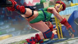 Rule 34 | 1girl, 3d, antenna hair, ass, bare shoulders, blonde hair, blue eyes, braid, breasts, cameltoe, cammy white, covered navel, curvy, gloves, green leotard, hat, highleg, highleg leotard, highres, huge ass, jumping, kicking, leotard, lips, long hair, looking to the side, medium breasts, red gloves, red hat, ryona, screencap, shiny clothes, solo, street fighter, street fighter v, thighs, third-party edit, thong leotard, twin braids, very long hair, wide hips