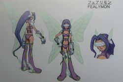 Rule 34 | 00s, 1girl, absurdres, ass, boots, breasts, character name, character sheet, close-up, digimon, digimon frontier, elbow gloves, facial mark, fairimon, fairy, fairy wings, garter belt, garter straps, gauntlets, gloves, head wings, highres, long hair, mask, midriff, multiple views, navel, official art, panties, revealing clothes, shoulder pads, simple background, small breasts, smile, thigh boots, thighhighs, underwear, very long hair, visor (armor), wide hips, wings