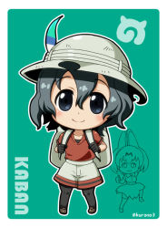 Rule 34 | &gt;:), 10s, 2girls, animal ears, backpack, bag, black gloves, black hair, blue eyes, blush, border, bow, bowtie, brown footwear, bucket hat, character name, chibi, collarbone, commentary request, full body, gloves, green background, hair between eyes, hat, hat feather, japari symbol, kaban (kemono friends), kemono friends, kurono, loafers, looking at viewer, meme, multiple girls, outline, pantyhose, red shirt, romaji text, rounded corners, safari hat, serval (kemono friends), shirt, shoes, short hair, short sleeves, shorts, skirt, sleeveless, sleeveless shirt, smile, standing, tareme, thighhighs, thumbs up, twitter username, v-shaped eyebrows, white border, white outline, zettai ryouiki