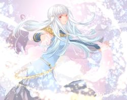 1girl blue_hair dancer dancing female_focus fire_emblem fire_emblem:_the_blazing_blade kizuki_miki long_hair ninian_(fire_emblem) nintendo robe solo