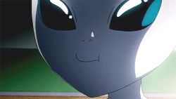 Rule 34 | 10s, alien, animated, animated gif, face, grey alien, gugure! kokkuri-san, lowres, no humans, solo