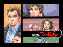 Rule 34 | 4boys, alcohol, animification, bad id, bad pixiv id, black border, blonde hair, bodysuit, border, brown hair, collared shirt, covered eyes, cup, drinking glass, grey eyes, helmet, helmet over eyes, jacket, james may, jeremy clarkson, male focus, multiple boys, open clothes, open jacket, richard hammond, shirt, snowslide, the stig, top gear, wine, wine glass