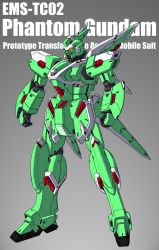 Rule 34 | character name, clenched hands, crossbone gundam, crossbone gundam ghost, csg, glowing, glowing eyes, grey background, gundam, highres, korean commentary, mecha, mobile suit, no humans, orange eyes, phantom gundam, robot, science fiction, solo, standing