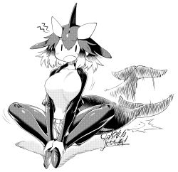 Rule 34 | 10s, 1girl, afterimage, annoyed, artist name, borrowed character, butterfly sitting, cetacean tail, character request, commentary request, dated, fang, fictional persona, fins, fish tail, full body, greyscale, head fins, highres, kemono friends, killer whale (kemono friends) (stylecase), monochrome, multicolored hair, open mouth, original, short hair, signature, sitting, solo, tail, tail wagging, yoshida hideyuki, | |