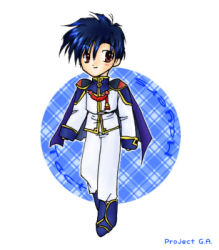 Rule 34 | 00s, 1boy, blue hair, broccoli (company), cape, character name, copyright name, galaxy angel, lowres, male focus, short hair, simple background, solo, takuto meyers, white background